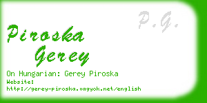 piroska gerey business card